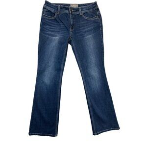 Chicos So Slimming Jeans Womens 00 Short Dark Wash‎ Bootcut Stretch